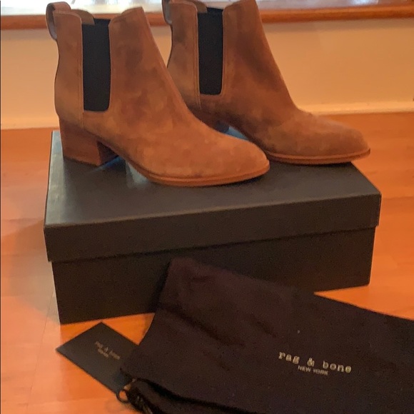 rag & bone Shoes - Rag & Bone Walker Camel Suede Ankle Boots